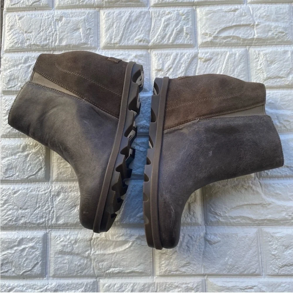 Sorel Joan of Arctic Wedge Zip-Up Ankle Boot Suede Leather Waterproof Bootie 9